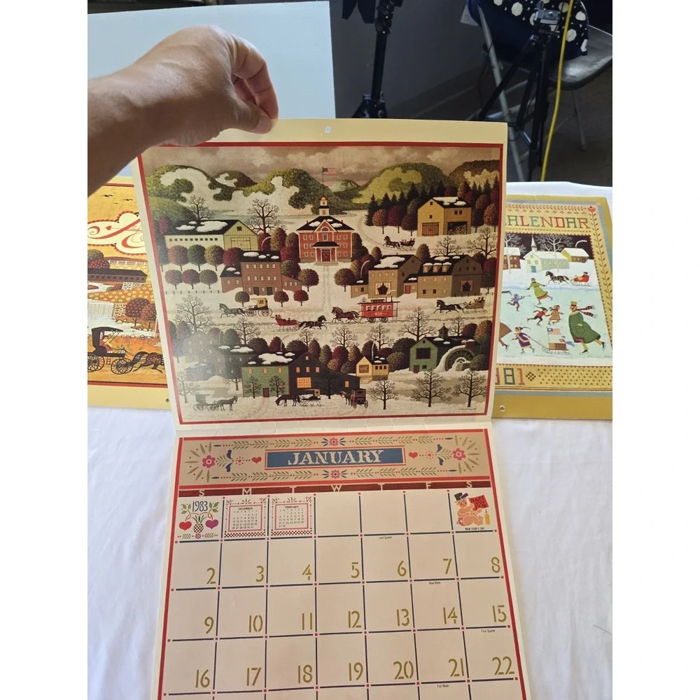 Lot Of 3 The Americana Calendars 1980,1983,1981, Missing Months Not Complete